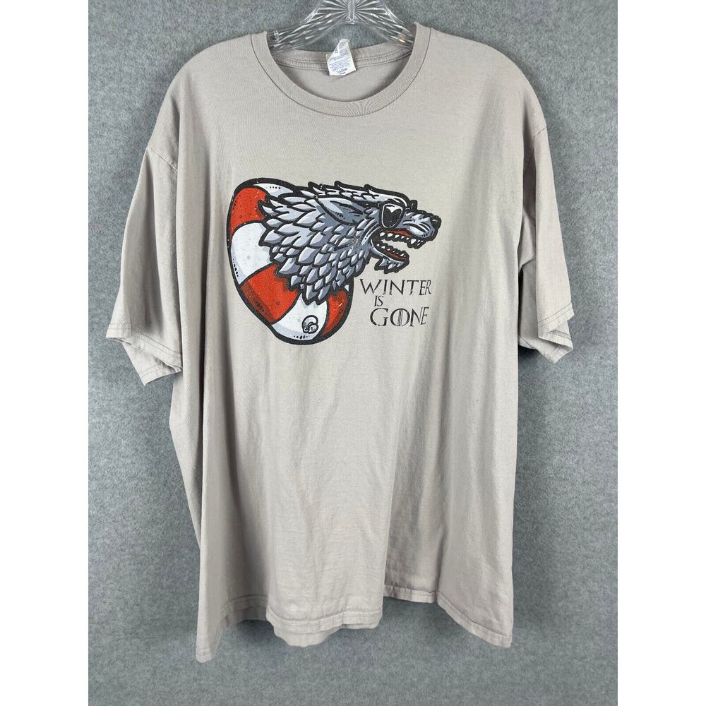 Port & Company Game of Thrones Parody Funny T Shirt Men's Size 2XL White